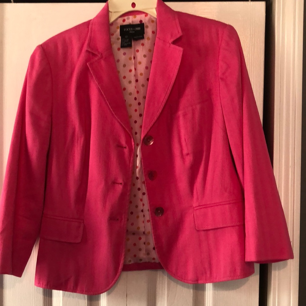 Focus 2000 pink blazer size 10p